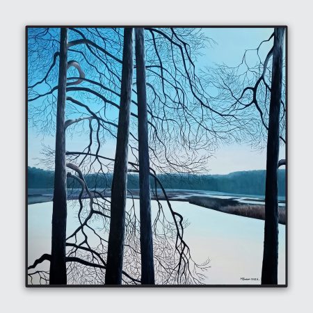 mroźny poranek nad stawami Echo